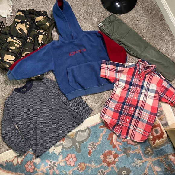 Vintage quality boy clothing bundle size 5 hoodie long sleeve tee polo no flaws - Picture 1 of 11